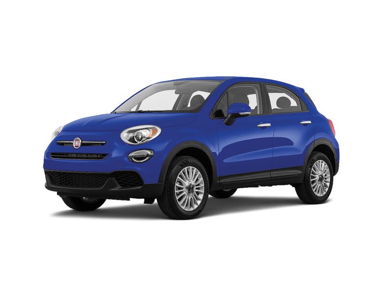 Blue Fiat 500X compact SUV rental car