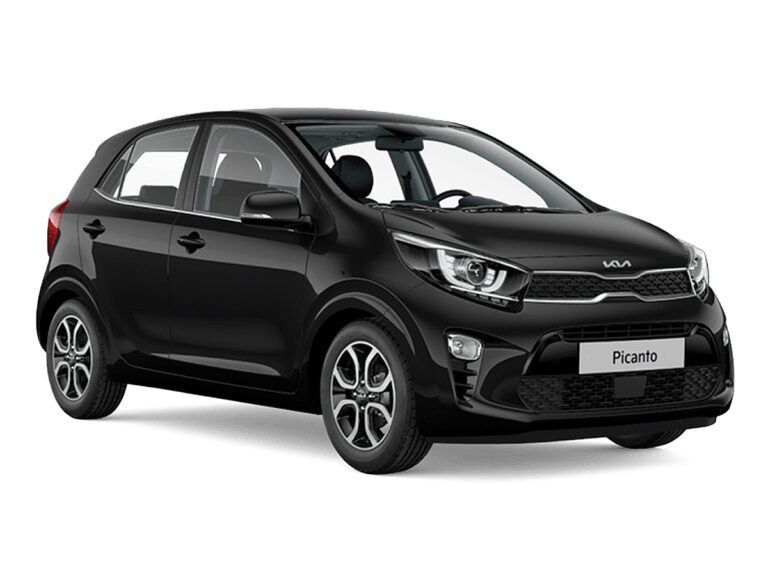 Black Kia Picanto compact city rental car
