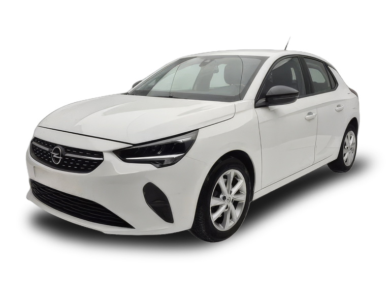 White Opel Corsa 2022 economy rental car
